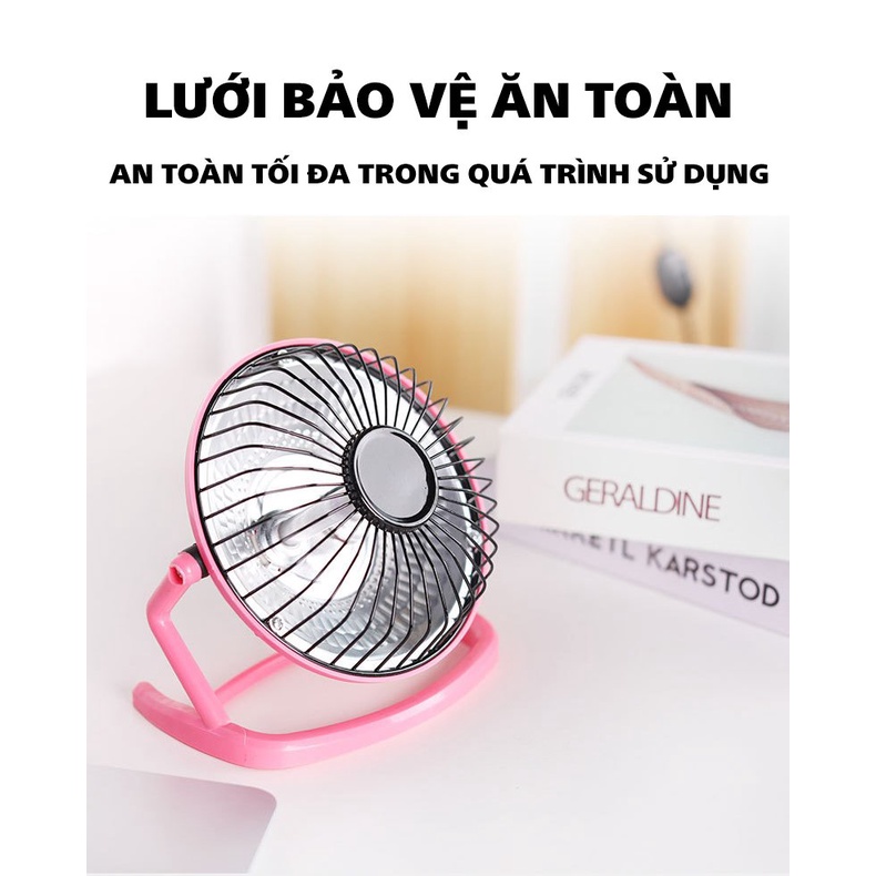 Quạt sưởi mini đèn sưởi mùa đông đèn úm gà vịt 4inch quạt sưởi đa năng