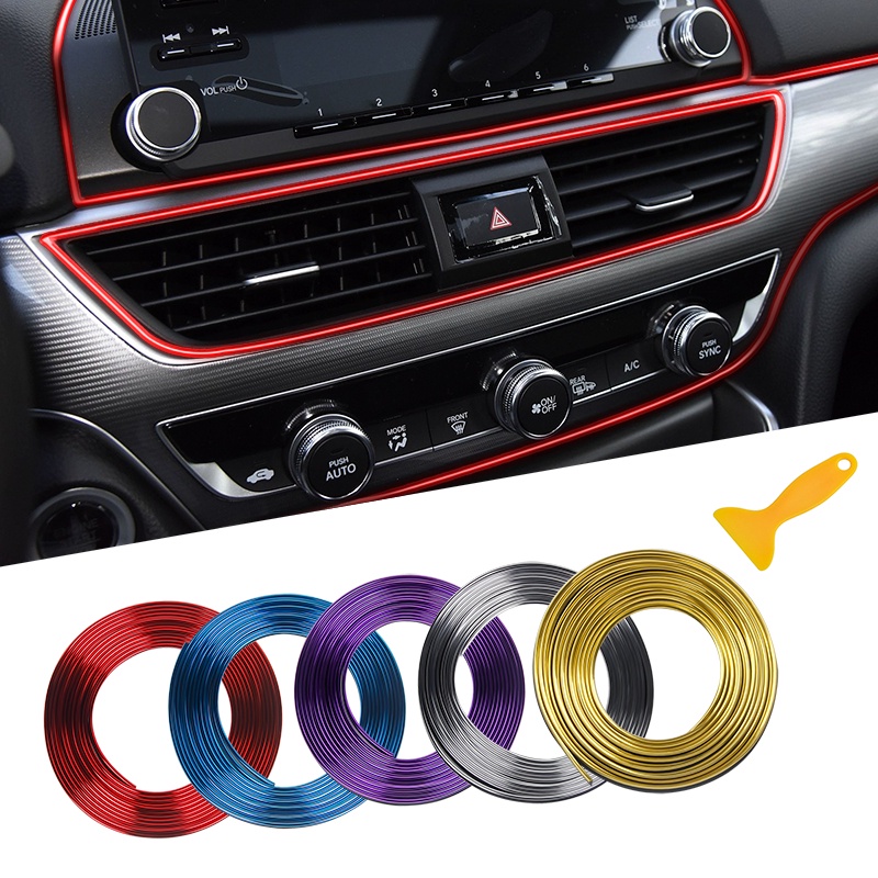 Cuộn Dây Cao Su 5M / Cuộn Dán Viền Bánh Xe Hơi Nhiều Màu Sắc