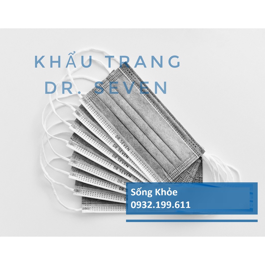 KHẨU TRANG Y TẾ CAO CẤP 4 LỚP DR.SEVEN 50C/HỘP, NGĂN VI KHUẨN, NGĂN BỤI