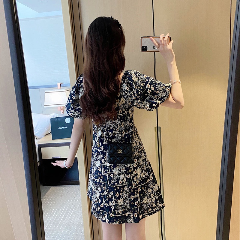 Đầm Perty in hoa thời trang mùa hè phong cách Hàn Quốc cho nữ