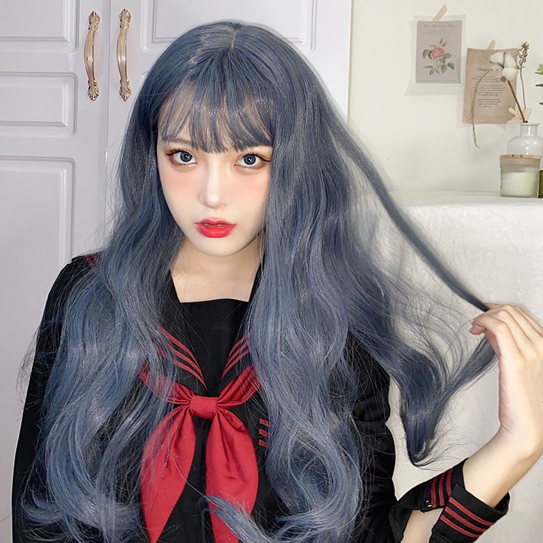 Bộ Tóc Giả Dài Xoăn Gợn Sóng Phong Cách lolita