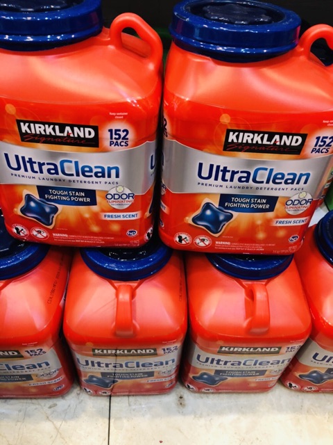 VIÊN GIẶT XẢ QUẦN ÁO KIRKLAND ULTRA CLEAN 152 VIÊN- compo 10 viên