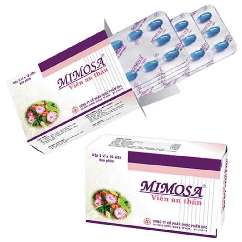 Mimosa Viên uống cho giấc ngủ ngon và sâu hộp 50 viên