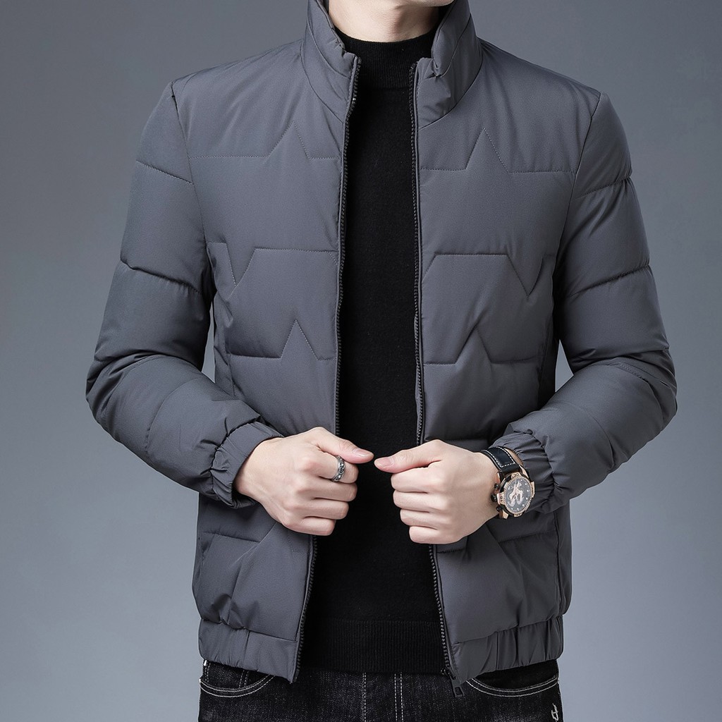 Áo khoác nam mùa đông, Áo phao nam dày dặn khóa kéo chống nước Special Jacket màu đen
