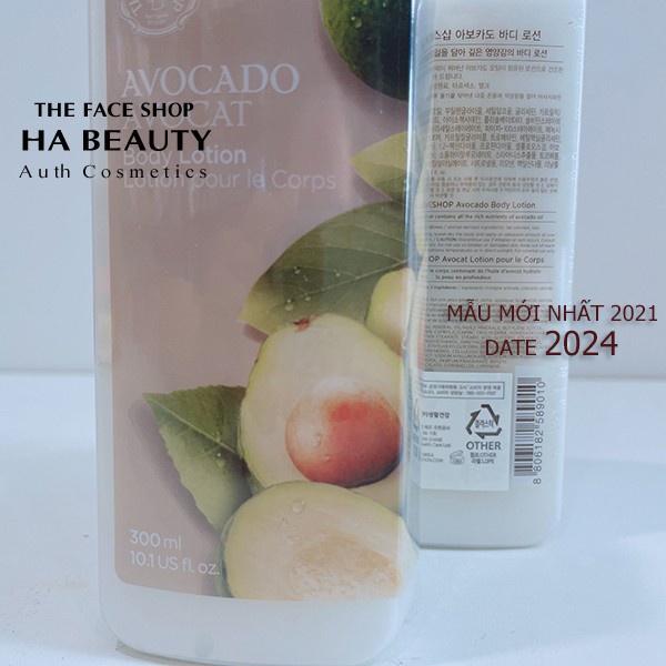 Sữa dưỡng thể dưỡng ẩm tốt trắng da thơm lâu The Face Shop Avocado Body Lotion 300ml