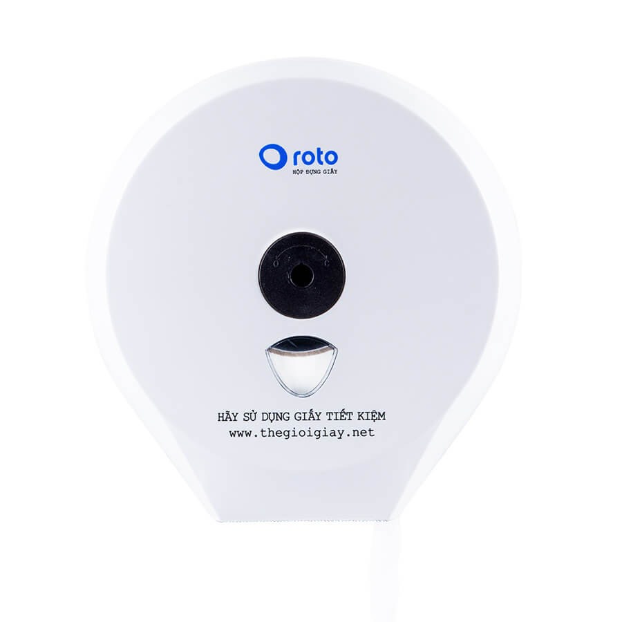 Hộp đựng giấy vệ sinh cuộn lớn treo tường ROTO -Chất liệu nhựa ABS - Màu trắng  RT3203A