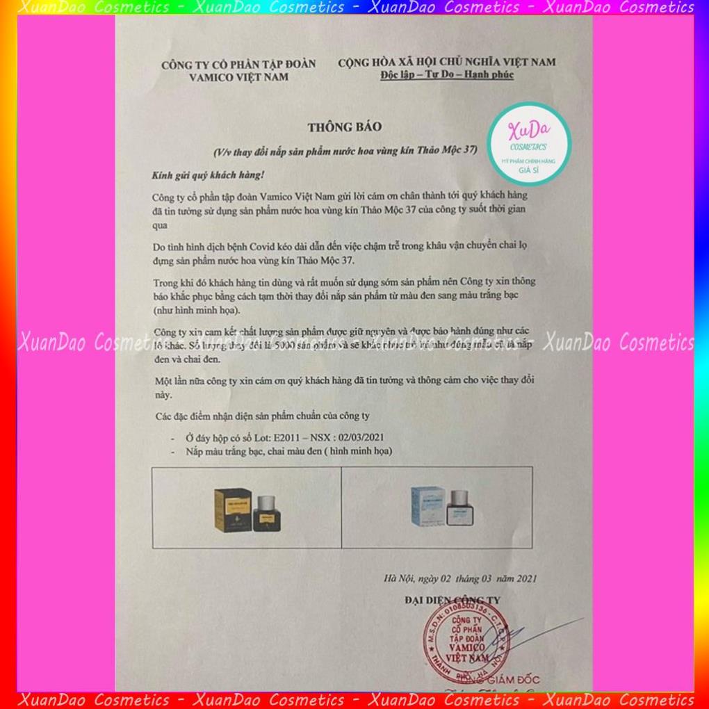 Nước hoa vùng kín thảo mộc 37 nước hoa vùng kín cho nữ lưu giữ hương thơm 48h .