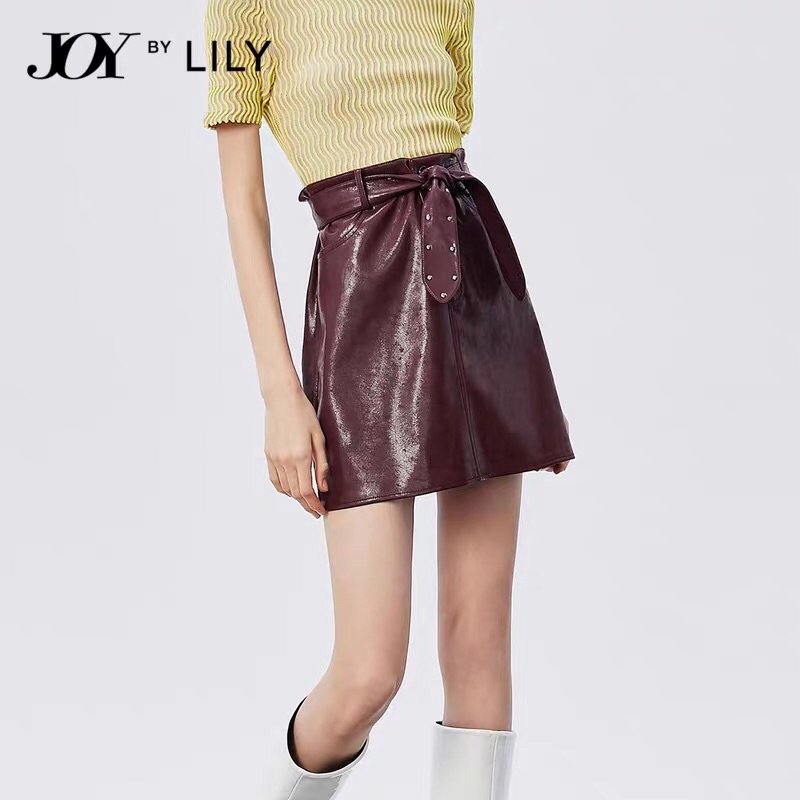 Chân váy da bóng Lily