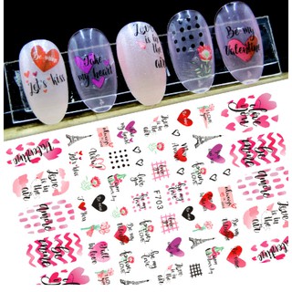 sticker dán móng tay nhiều hình