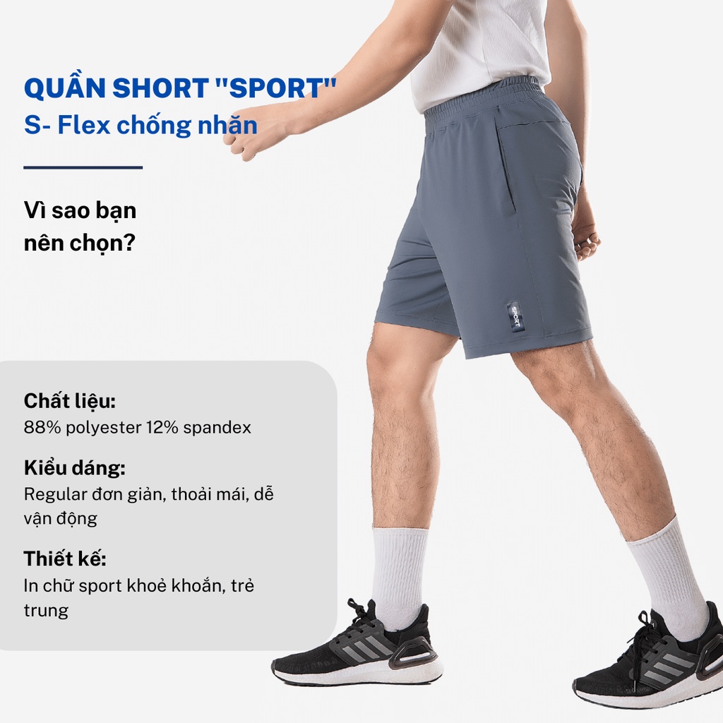 Quần đùi short thun ngắn nam CIZA phong cách thể thao dáng rộng cao cấp trẻ trung size S M L XL QSTR23