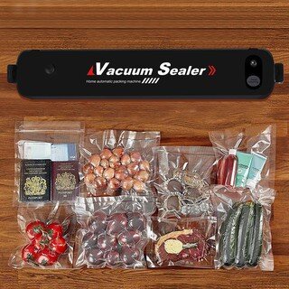 combo 10 túi hút chân không - máy hút chân không thực phẩm kiêm máy hàn miệng túi Vacuum Sealer