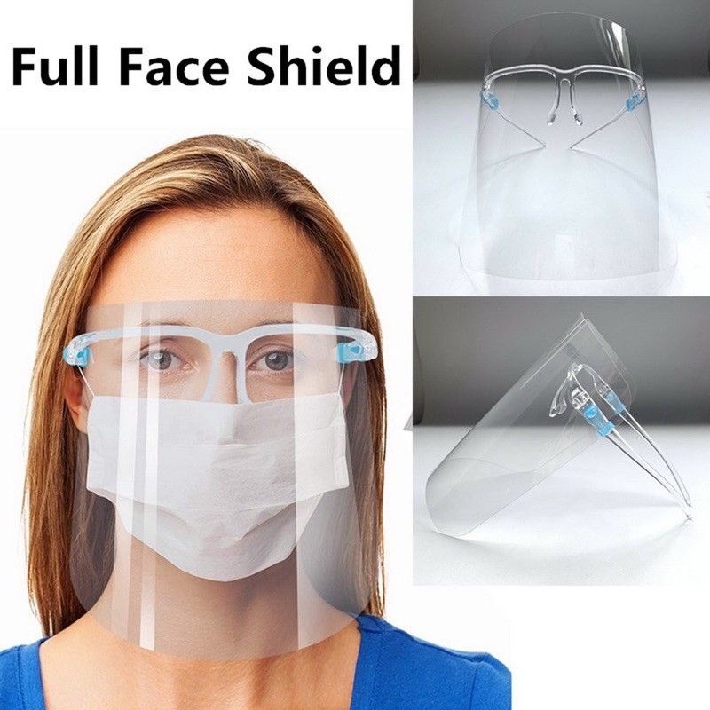 Face Shield Kính Chống Dịch, Chống Giọt Bắn, Bụi Trong Suốt Nhựa PET, Khẩu Trang Nhựa