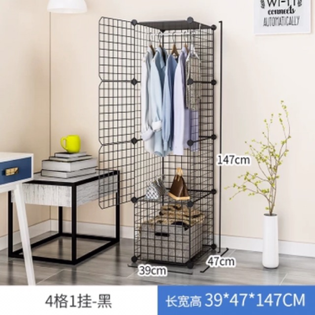 🍀 TỦ LƯỚI SẮT / THÉP LẮP GHÉP DECOR, ĐỂ ĐỒ ĐA NĂNG THÔNG MINH (Tặng chốt, bán theo tấm)