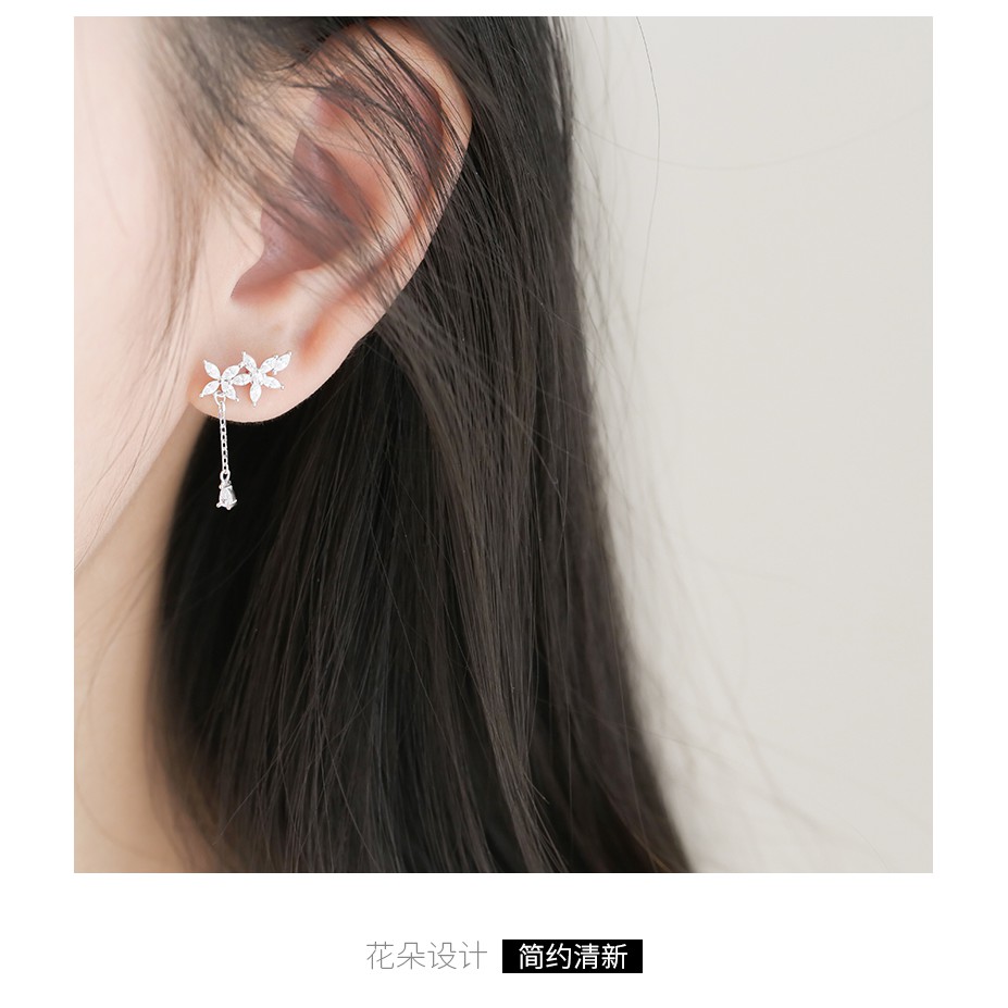 Bông tai mạ bạc 925 đơn giản dễ thương cho nữ