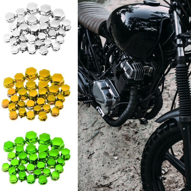 Set 30 vỏ bọc ốc vít bằng nhựa trang trí dành cho xe mô tô