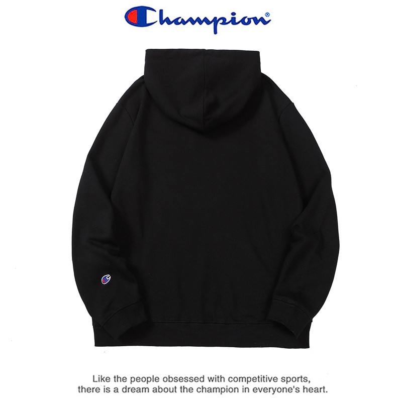 [HOT 2022] Áo Khoác Hoodie Logo Thêu Chữ CHAMPION , UNISEX Nam Nữ 3 line Form Rộng