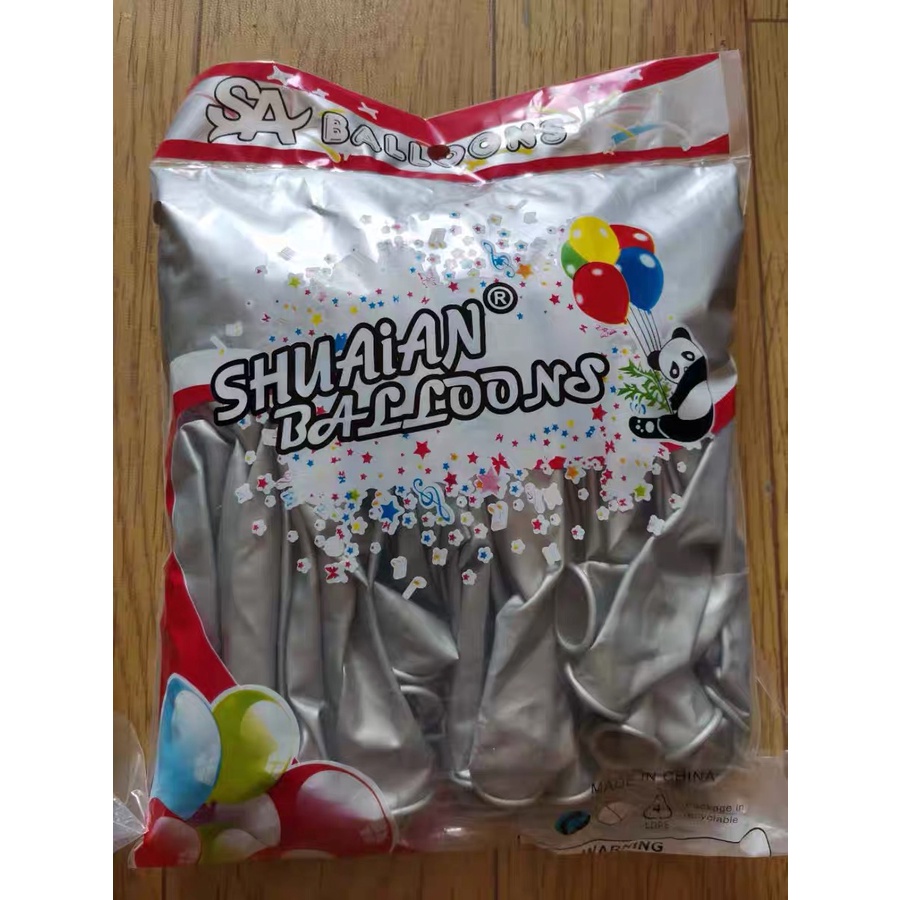Bóng bay siêu nhũ kích thước 24 inch trang trí sinh nhật thôi nôi tiệc cưới Shuaian nhiều màu sắc HAPPYKID BBSN24