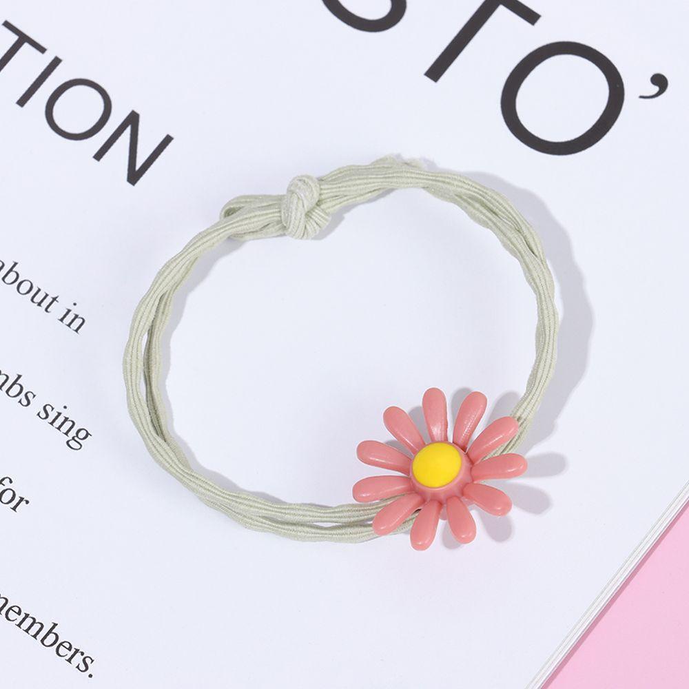 LAY Dây Cột Tóc Đuôi Ngựa In Họa Tiết Hoa Cúc Xinh Xắn Thời Trang Cho