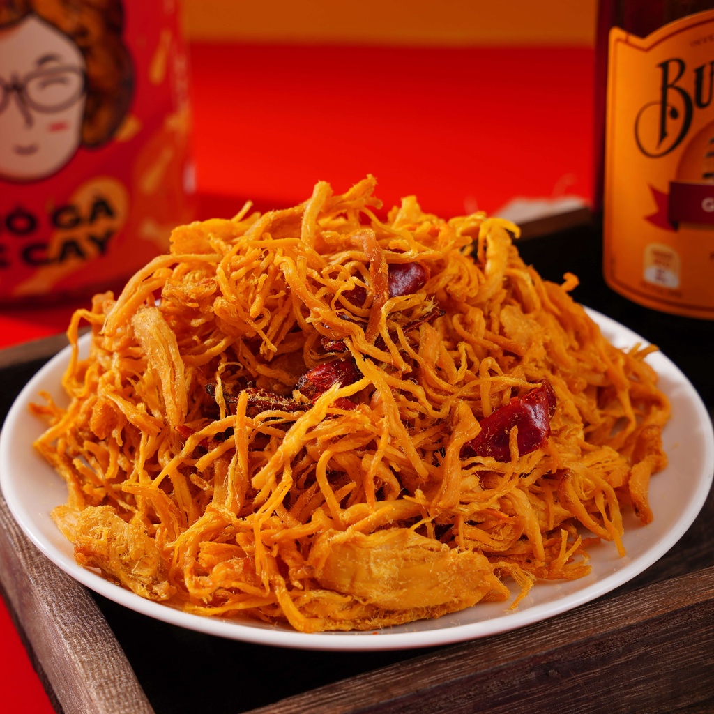 KHÔ GÀ XÉ CAY cao cấp 300GR I DÌ NĂM SÀI GÒN I Loại NGON NHẤT, đồ ăn vặt THƯỢNG HẠNG I ĐẬM VỊ, MỀM NGON TUYỆT VỜI | BigBuy360 - bigbuy360.vn