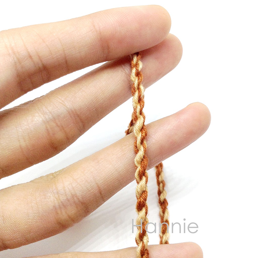 (Tay/Chân) Vòng chỉ tình bạn màu nâu - Vòng đeo nam nữ - Friendship Bracelet handmade
