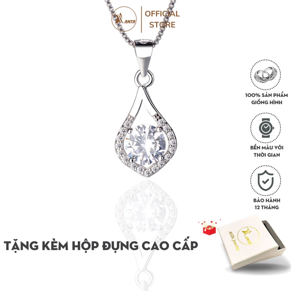 Dây chuyền mặt giọt lệ đính pha lê lấp lánh thời trang cao cấp cho nữ ANTA Jewelry - ATJ3616