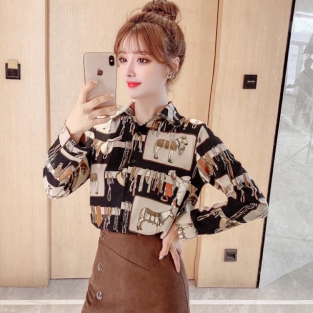 [FREESHIP 50K] ÁO SƠ MI LỤA HÌNH NGỰA SIÊU HOT [ XEM CLIP+ẢNH ]