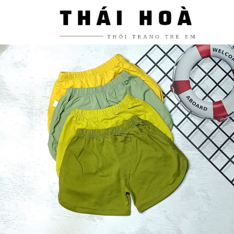 Quần đùi thun  COTTON 4 CHIỀU  quần đùi chục chất cotton xin cho bé 7-20kg