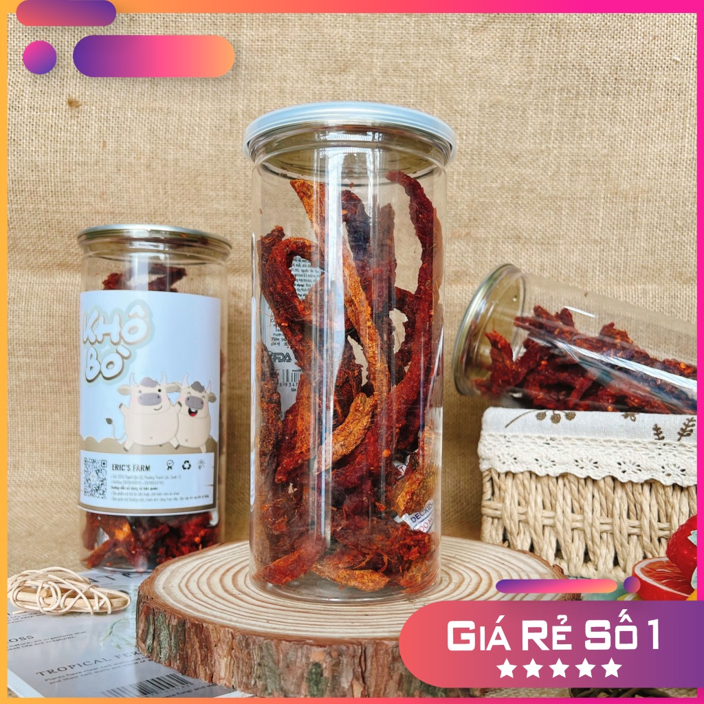 Khô bò que Hồng Ngự 300g, Bò thật 100%, thơm ngon, thấm vị, ăn vặt Eric's Food giá rẻ