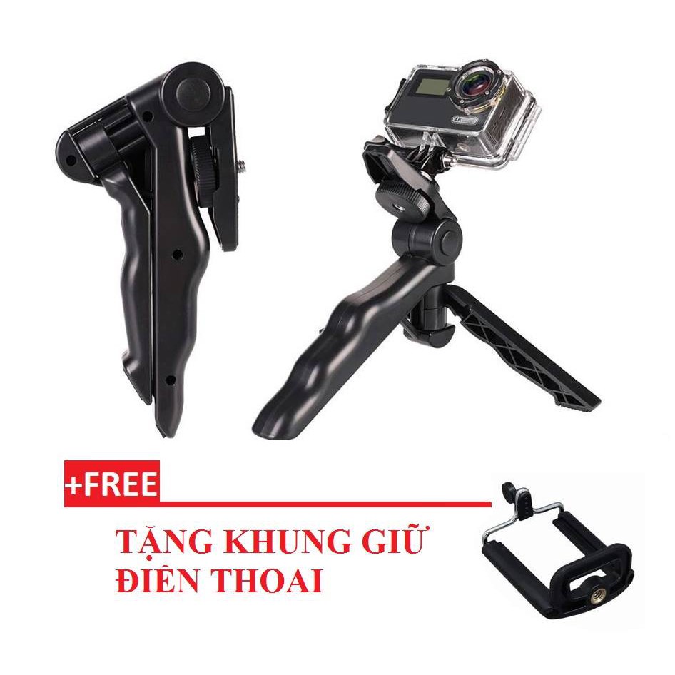 Giá đở 3 chân mini kẹp điện thoại, kẹp camera hành trình action, phụ kiện điện thoại giá rẻ