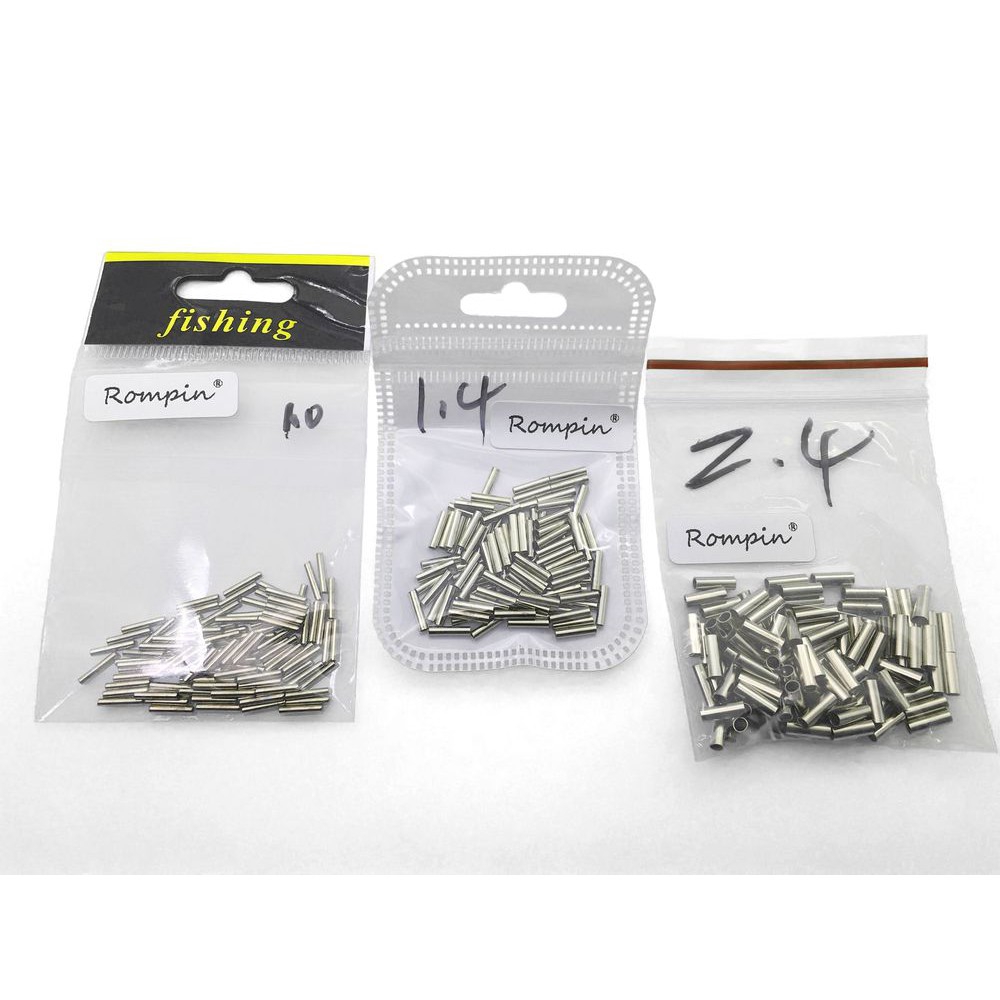Set 100 ống đồng nối dây câu cá tùy chọn kích thước