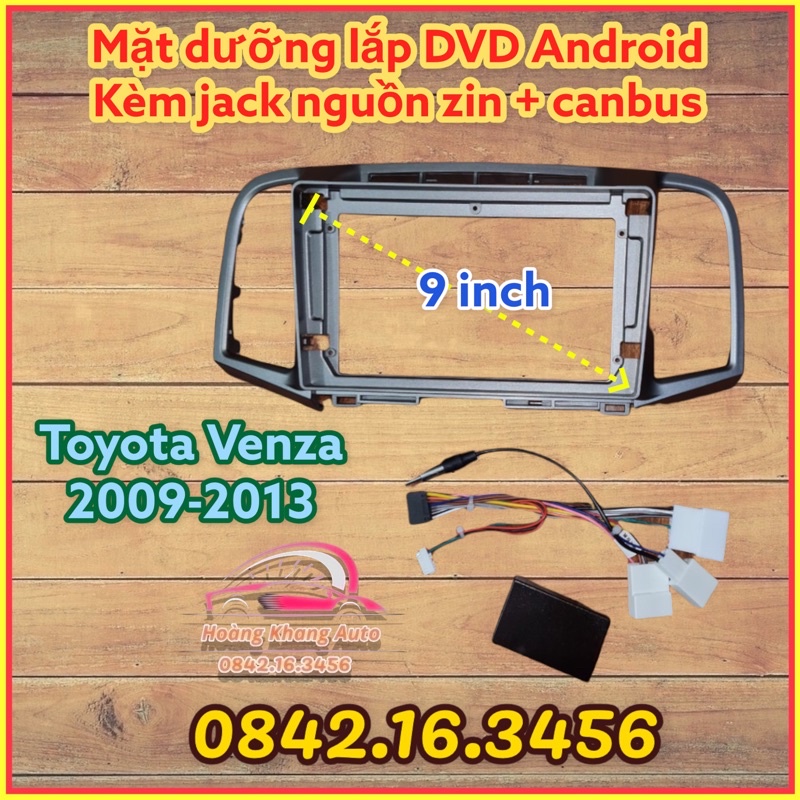 Mặt dưỡng Toyota Venza 2009 - 2013. 9 inch kèm canbus và jack zin