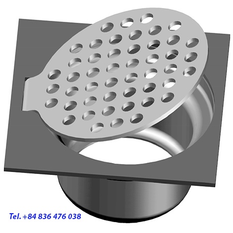 Phễu thoát nước sàn, thoát nước mưa, hành lang, ban công bằng inox sus304 cao cấp