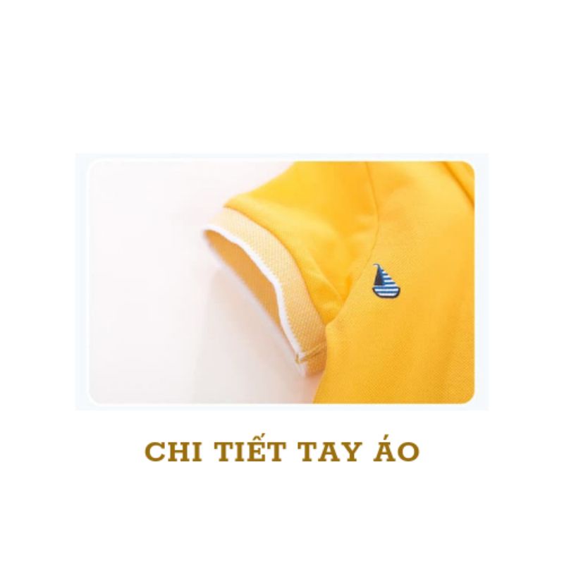 Áo Polo Bé Trai, Áo Cộc Tay Little Maven Chất Thun Cá Sấu Mềm Mát Cho Bé 12-24kg Từ 2-7 Tuổi Hình Thuyền Buồm