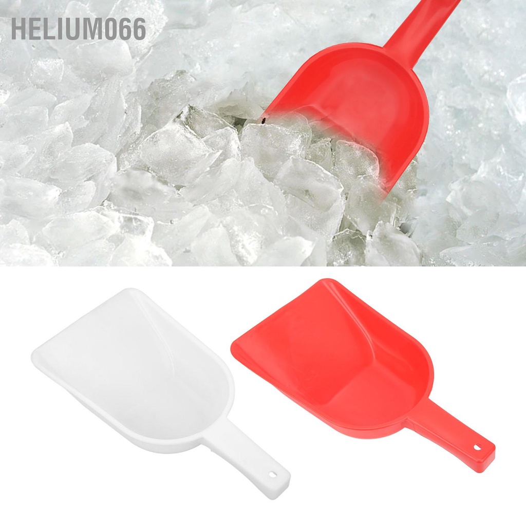 Helium066 Xẻng nạp thức ăn bằng nhựa Dễ dàng làm sạch Tủ lạnh PE Đá mini Xẻ tuyết Tay cầm có móc