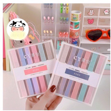 Bút highlight pastel , bút đánh dấu nhớ dòng morandi trang trí sổ văn phòng phẩm