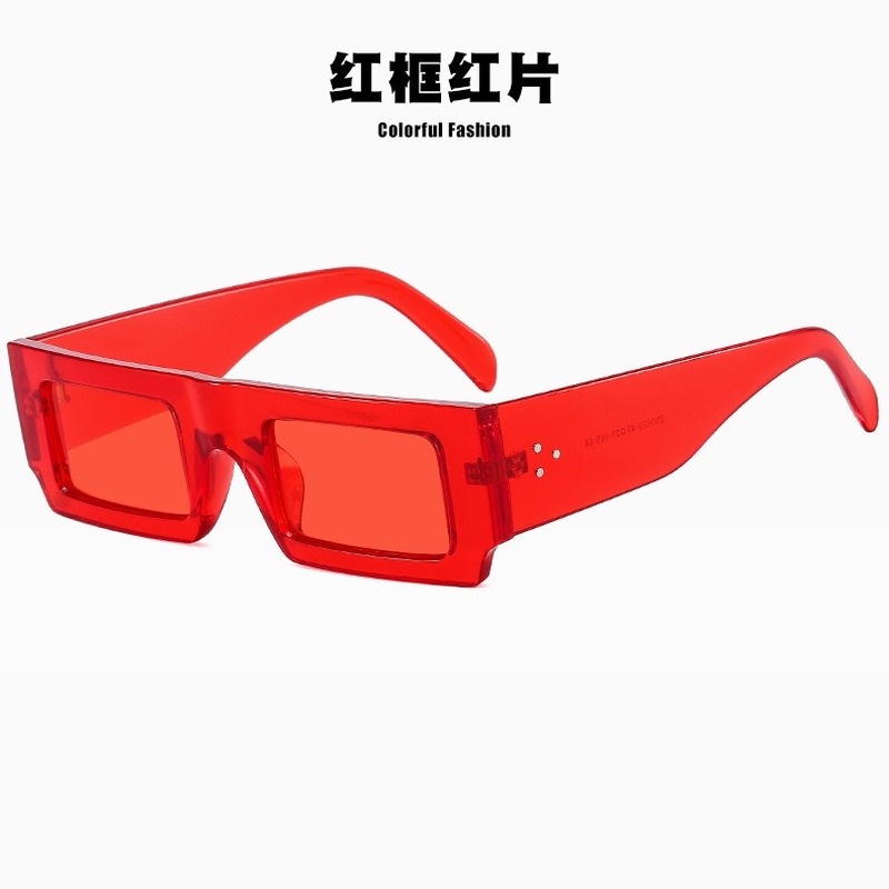 (KIQI-FASHION) COD Kính Mát Gọng Vuông Chống Tia Uv400 Phong Cách Âu Mỹ Thời Trang