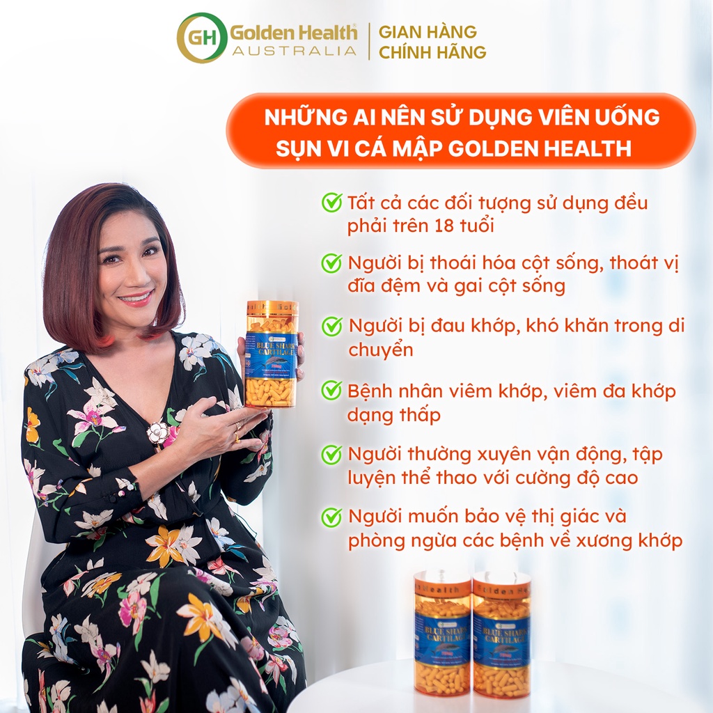 [GOLDEN HEALTH] Sụn vi cá mập - Blue Shark Cartilage 750mg hộp 365 viên