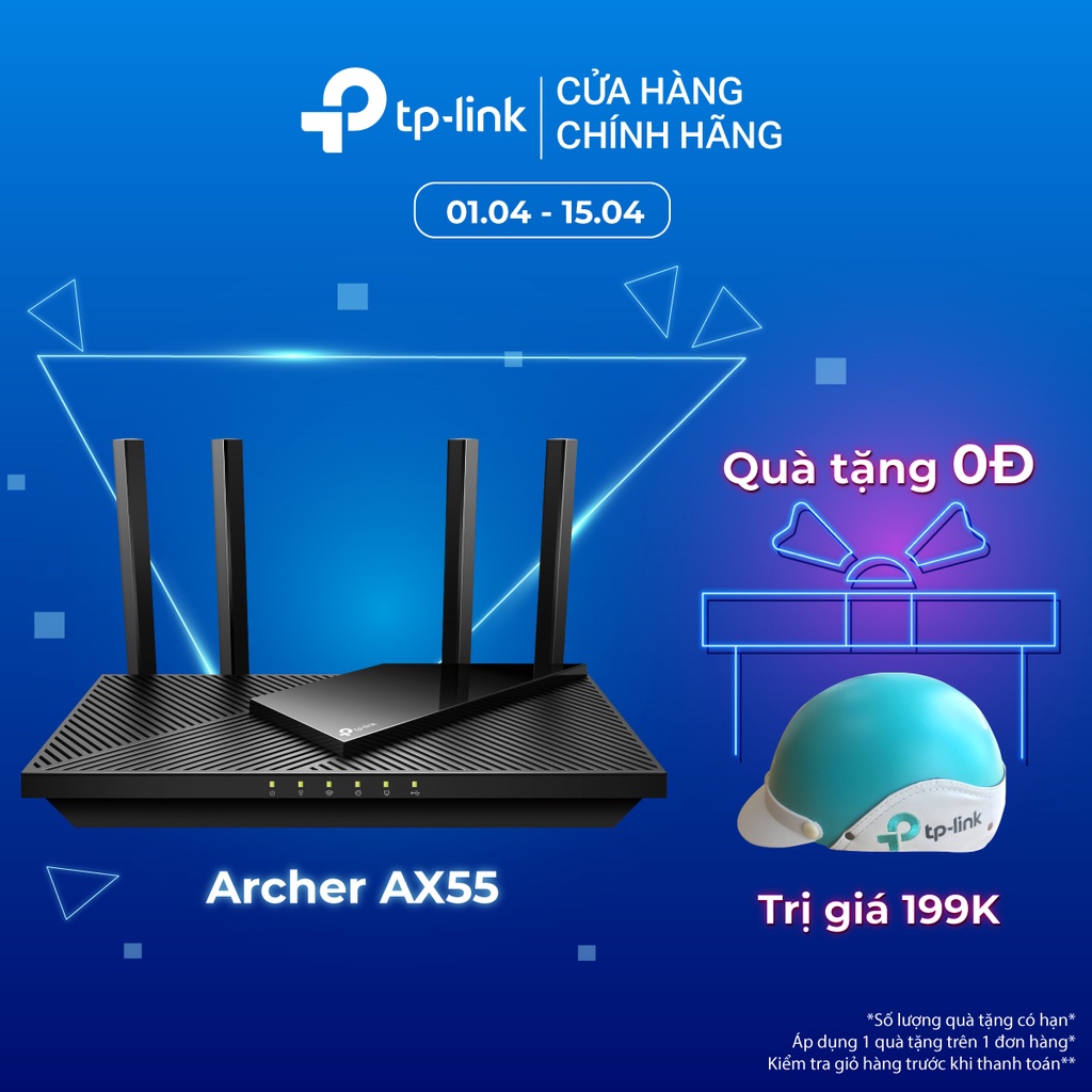 Bộ Phát Wifi TP-Link Archer AX55 Chuẩn Wifi 6 AX3000