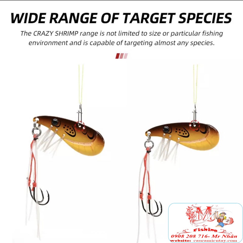 Mồi Lure Tôm Sắt Chính Hãng Allblue Chuyên Lóc Tráp Chẽm Mú