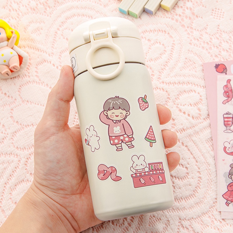 Bộ 4 Tấm Sticker Dán Trang Trí Họa Tiết Hoạt Hình Xinh Xắn