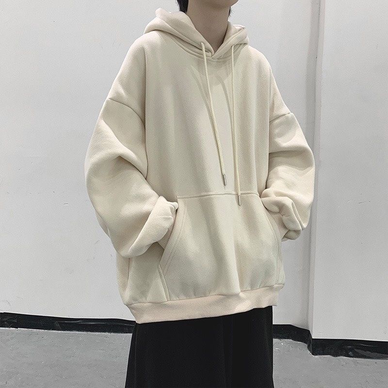 Hoodie nỉ ngoại from rộng trơn đủ màu cho nam nữ