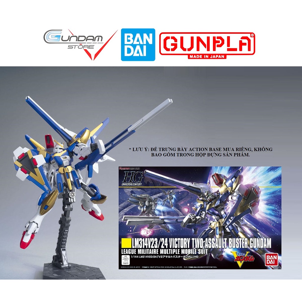 Mô Hình Gundam HG Victory Two Assault Buster V2 Bandai 1/144 HGUC Đồ Chơi Lắp Ráp Anime Nhật