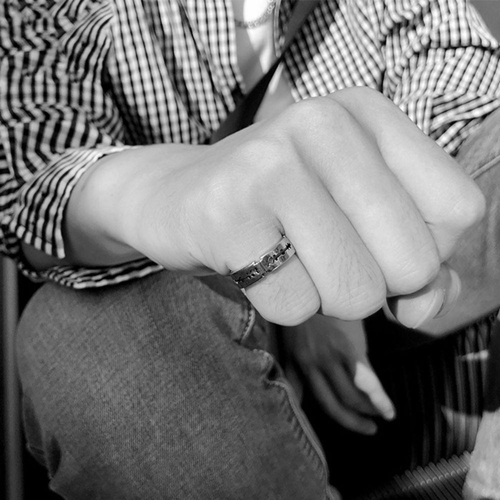 Nhẫn Hợp Kim Họa Tiết Nhịp Tim Độc Đáo Cho Cặp Đôi