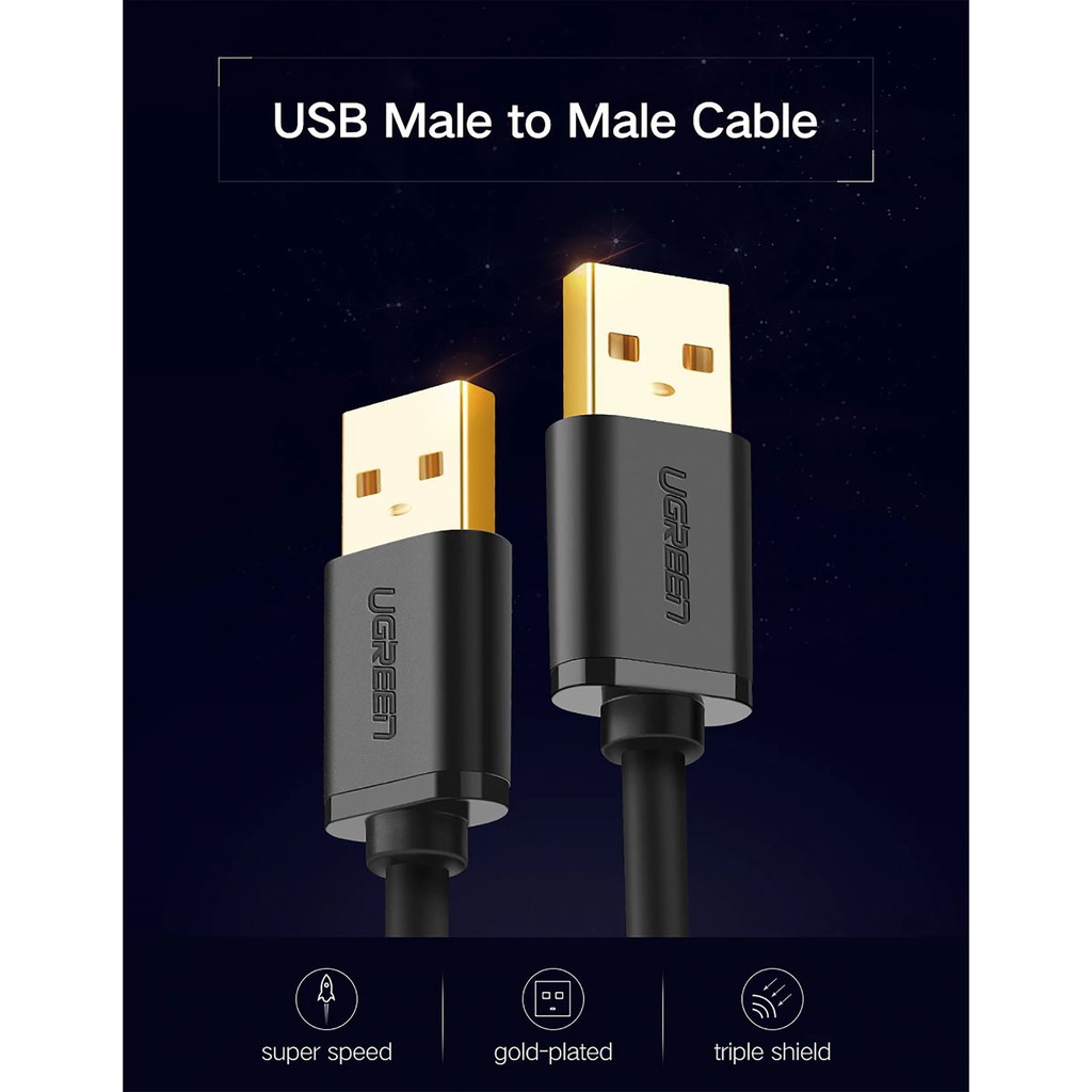 Cáp USB 3.0 Male To Male Chính Hãng UGREEN US128