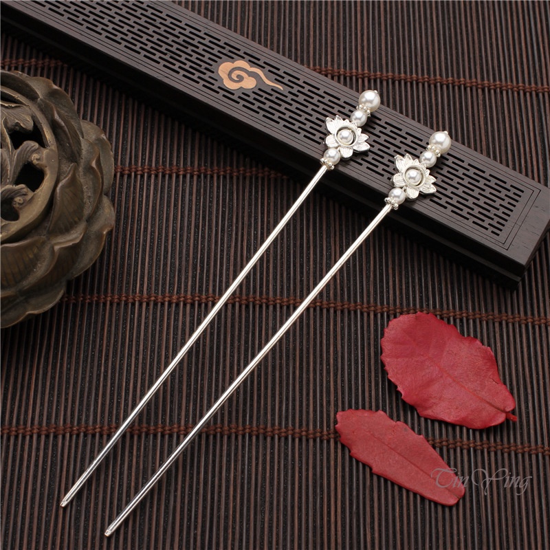 GETNOIVAS Trâm cài tóc hình hoa phong cách Trung Hoa cổ điển dành cho nữ