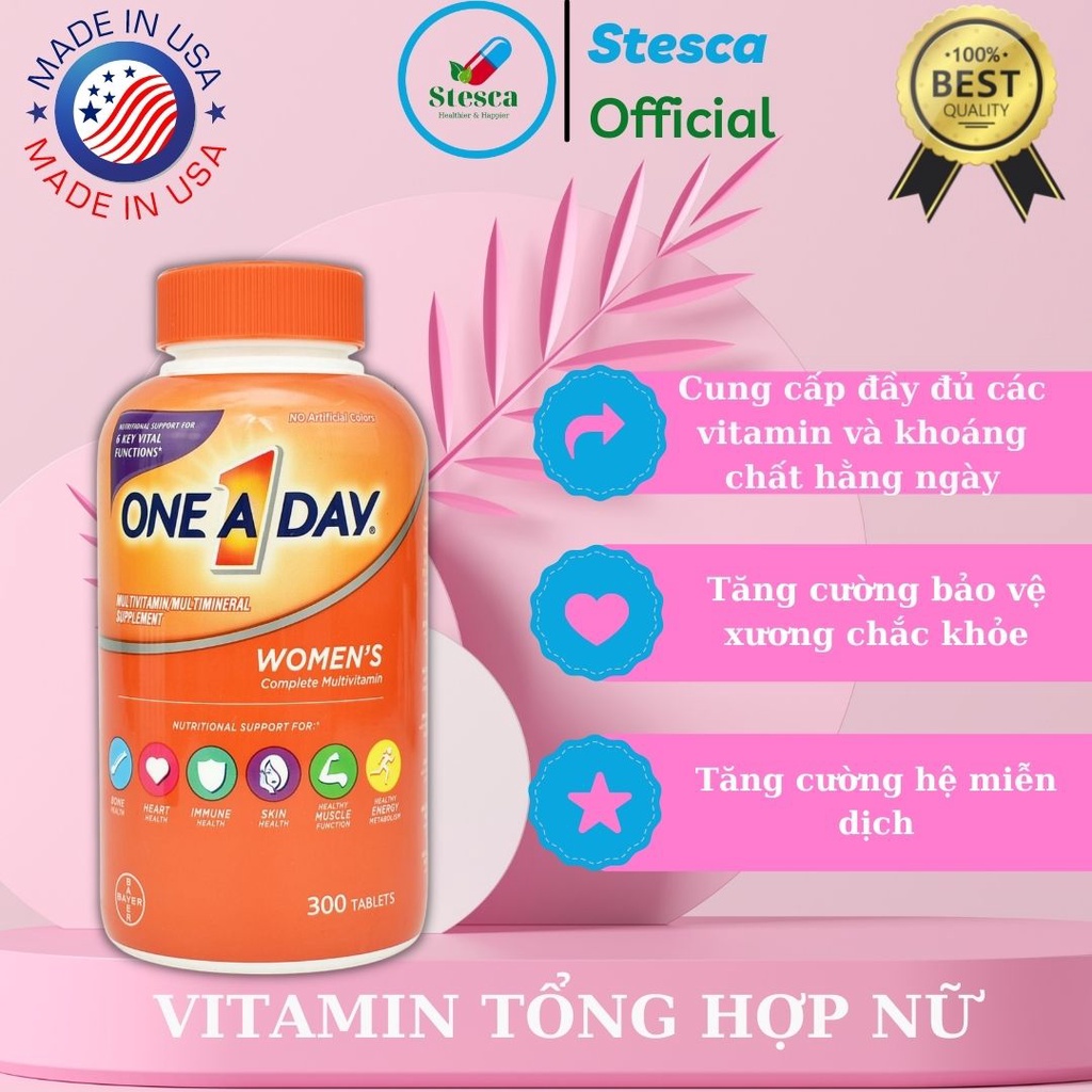 Viên uống vitamin tổng hợp cho nữ One A Day Women's Multivitamin 300 viên