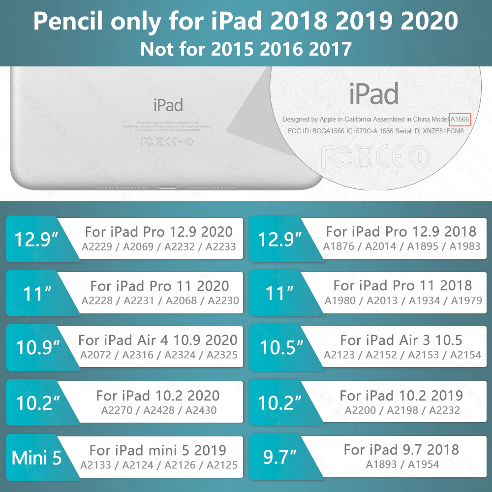 Bút Cảm Ứng GOOJODOQ Thế Hệ Thứ 11 Cho iPad Pro 11 2020 Air 4 2018 2019 Thế Hệ Thứ 7 8