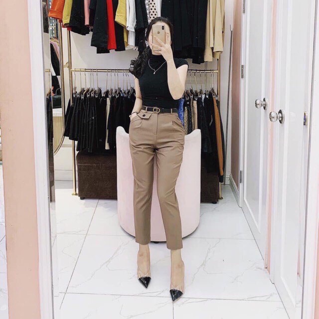 [Mã NGUY356 Giảm 2% Đơn Từ ₫99k] Quần baggy nữ kiểu dáng công sở lịch sự