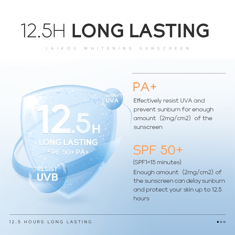 Kem Chống Nắng LAIKOU SPF50 PA + + + Làm Sáng Tông Màu Da 8g