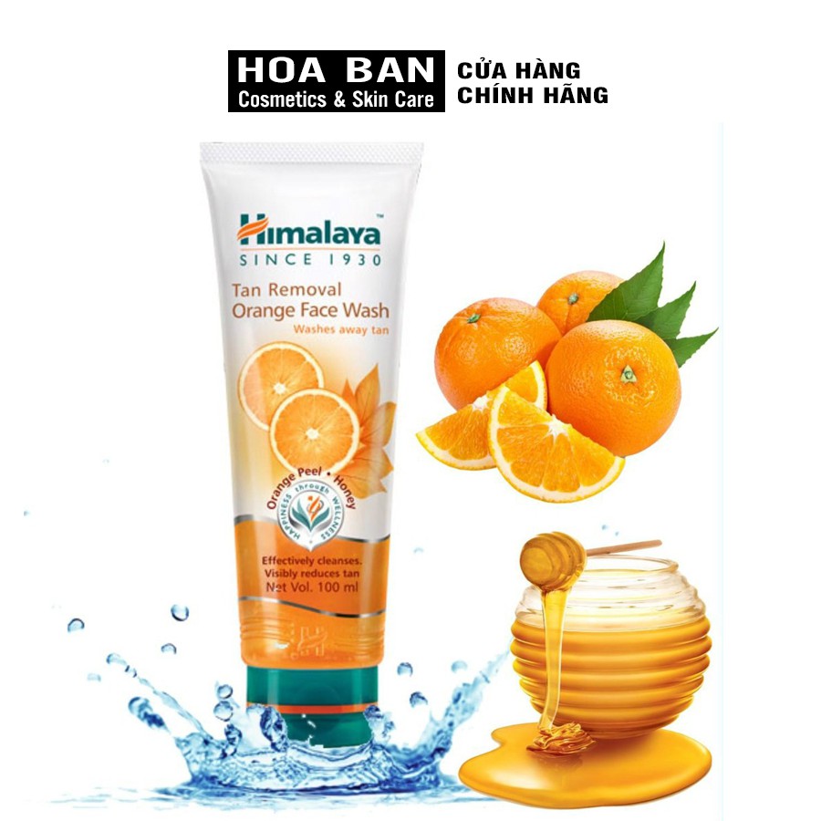 [Date Mới] Sữa rửa mặt cam loại bỏ nám sạm Himalaya Tan Removal Orange Face Wash 100ml - HM07